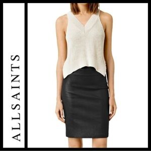 All Saints Metal Pencil Skirt